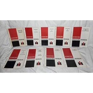 Vtg International Harvester IH Operators Manuals Mower Shredder Chopper Lot Of 9